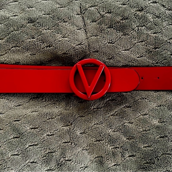Valentino Red Belt with Iconic V Logo main image 5